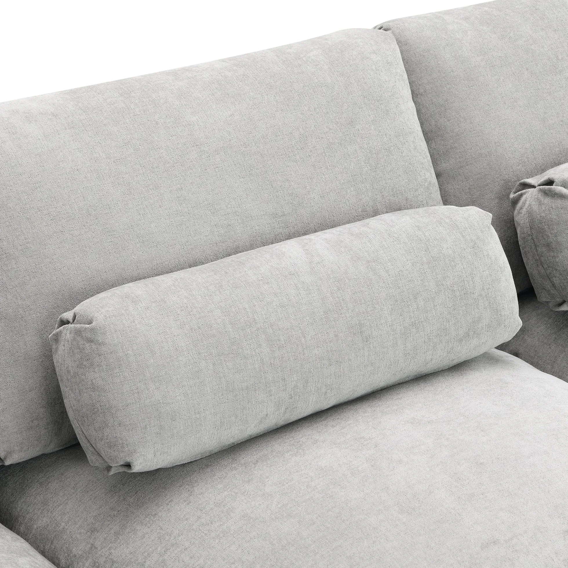 Modern Cloud Modular Sectional Sofa with Storage, Pillows and 2 Movable Ottomans