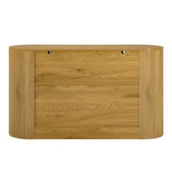 Modern Curve Design Fluted Storage Accent Cabinet / Sideboard