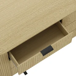 Modern Curve Fluted 71" 6 Drawer Dresser