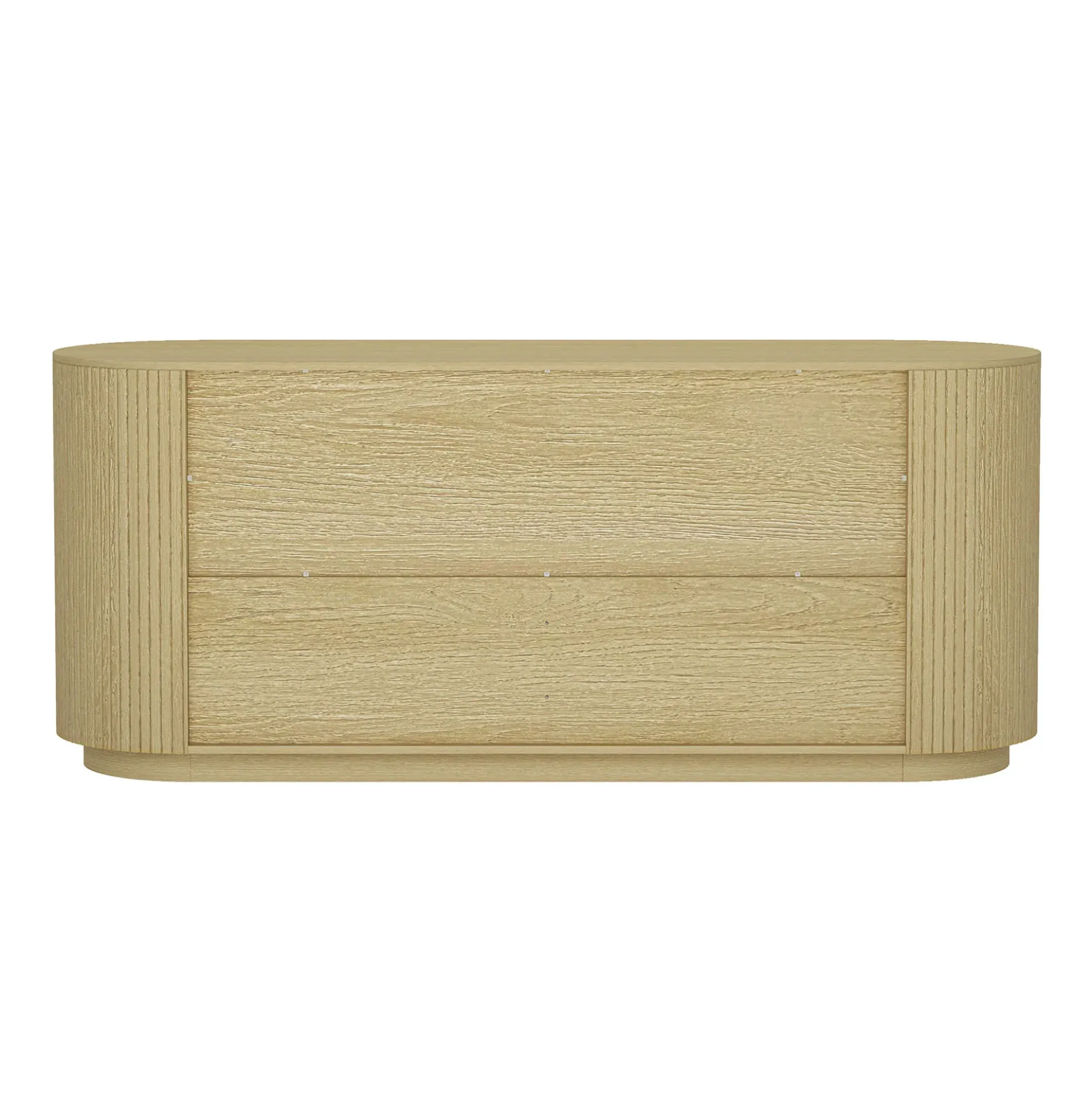 Modern Curve Fluted 71" 6 Drawer Dresser