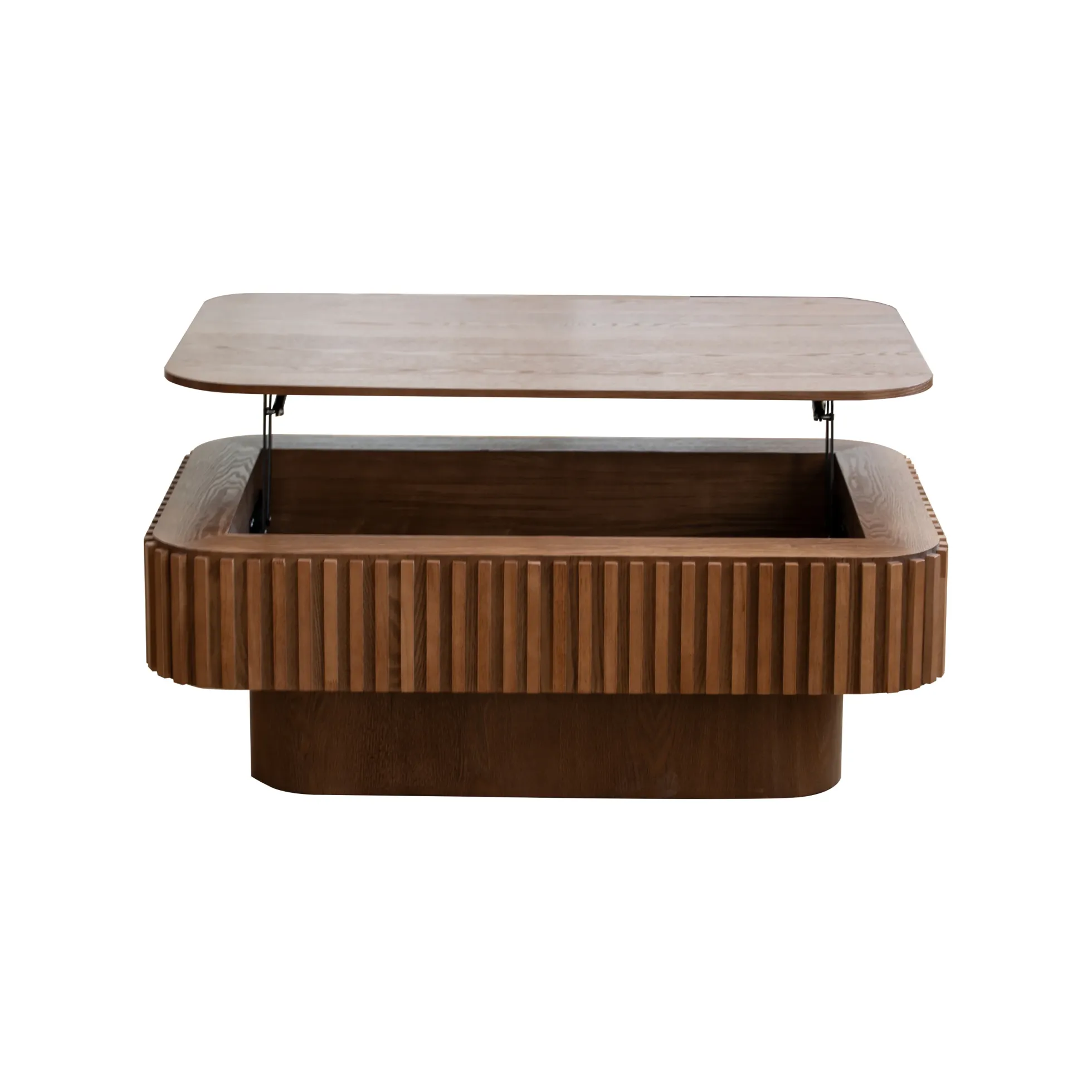 Modern Fluted Lift-top 38.6' Coffee Table