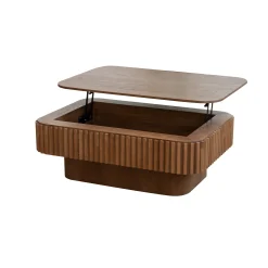 Modern Fluted Lift-top 38.6' Coffee Table