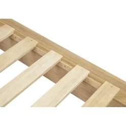 Modern Minimalist Fluted Panels Headboard Wooden Bedframe