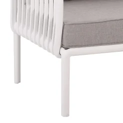 Modern Outdoor 5 Piece Patio Conversation Set with Coffee Table & Waterproof Cushions