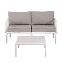 Modern Outdoor 5 Piece Patio Conversation Set with Coffee Table & Waterproof Cushions