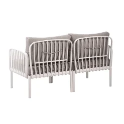 Modern Outdoor 5 Piece Patio Conversation Set with Coffee Table & Waterproof Cushions