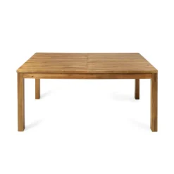 Modern Outdoor Dining Wood Teak Set, Seats 6 with Table