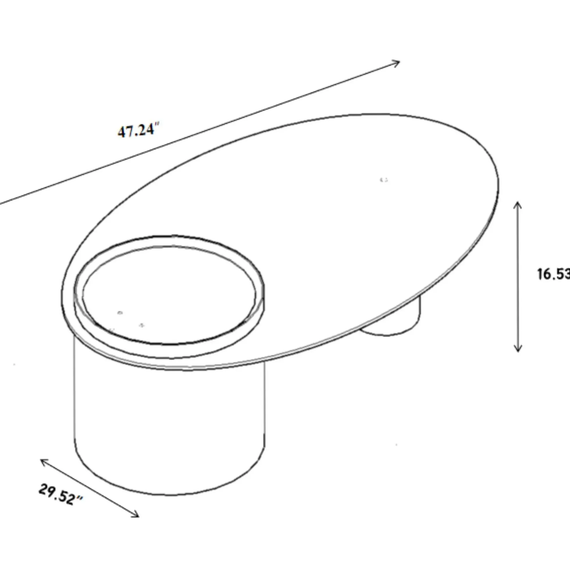 Modern Oval Luxury Coffee Table