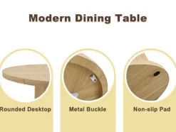 Modern Reeded 4 Piece Dining Set with Storage