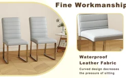 Modern Reeded 4 Piece Dining Set with Storage