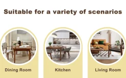 Modern Reeded 4 Piece Dining Set with Storage