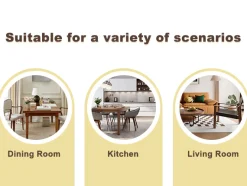 Modern Reeded 4 Piece Dining Set with Storage