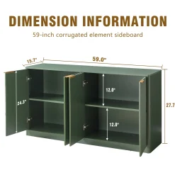 Modern Reeded Curved Design Storage 59