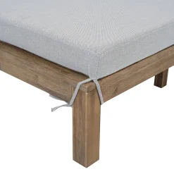 Modern Teak Wood Outdoor Patio Sunbed Lounger
