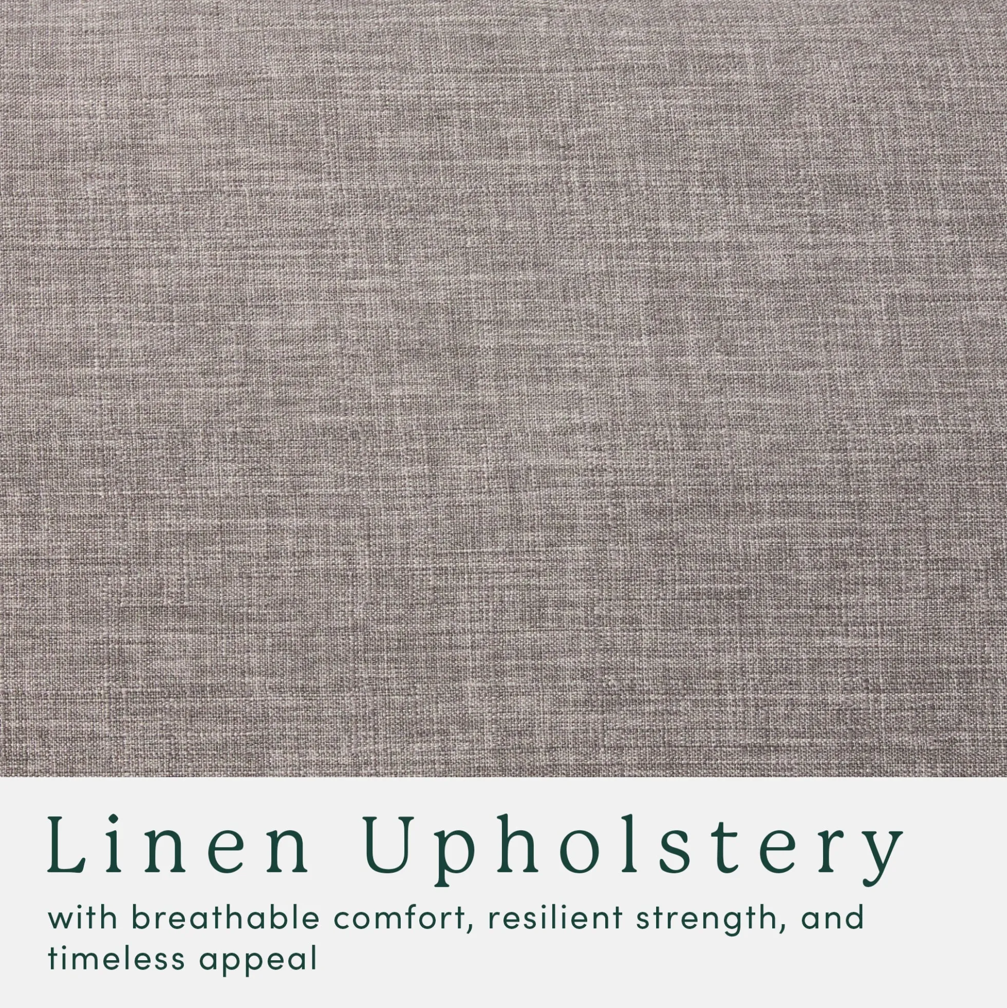 Nash Modern Farmhouse Easy Assembly Linen Large Ottoman