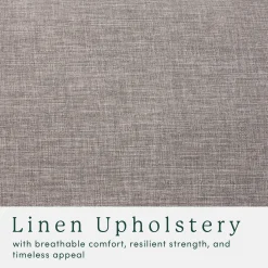 Nash Modern Farmhouse Easy Assembly Linen Swivel Accent Chair