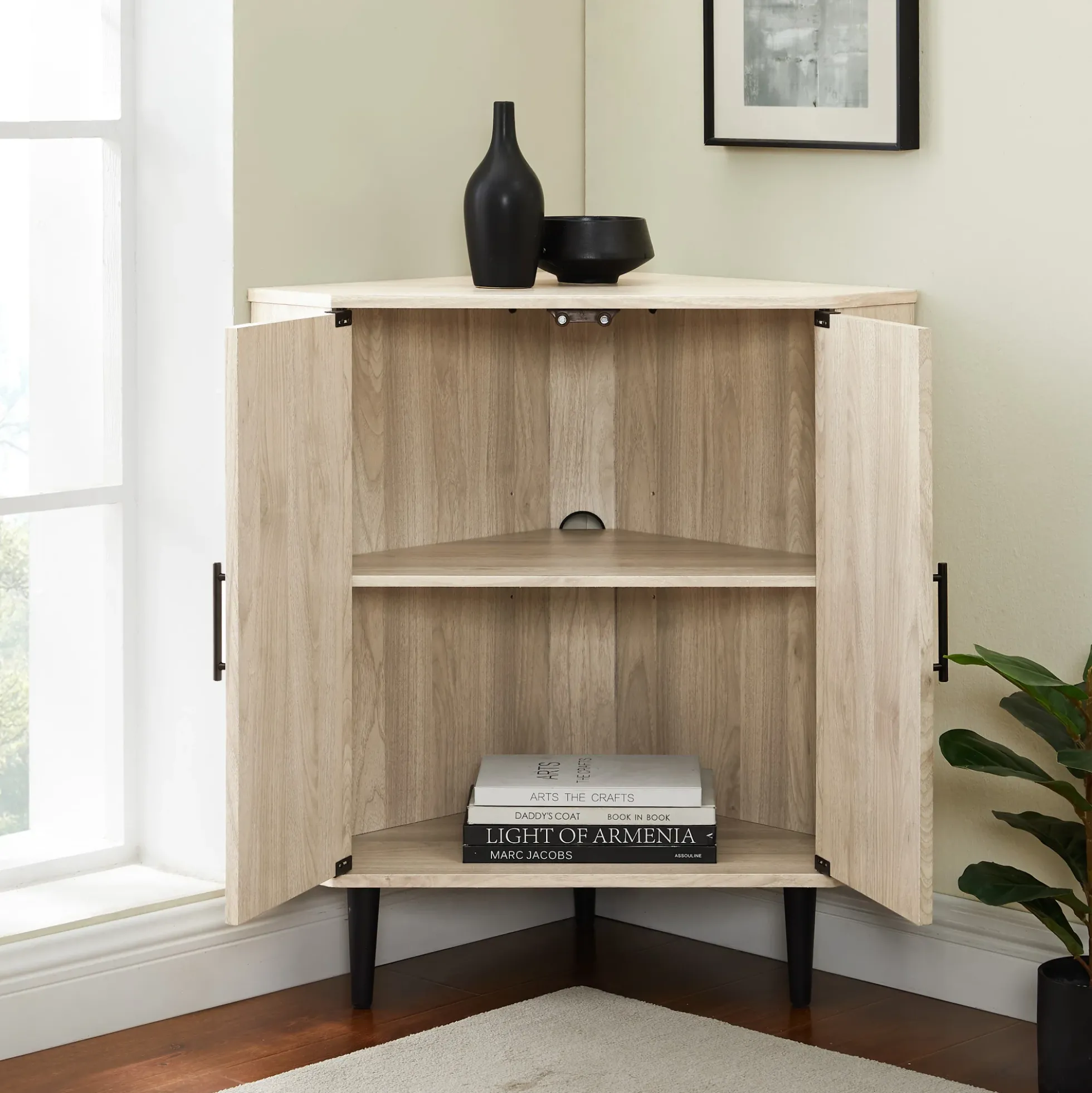Nora 30" 2- Door Corner Accent Cabinet