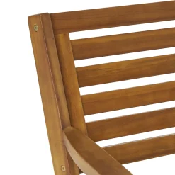 Outdoor 7 Pieces Acacia Wood Dining Set with Handwoven Rattan Legs