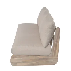 Outdoor Acacia Wood 3 Seater Lazy Sofa Couch