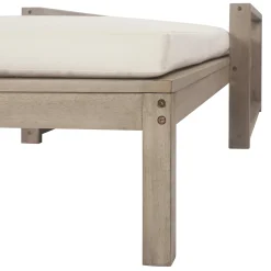 Outdoor Lounge Chair with Cushion & Adjustable Backrest