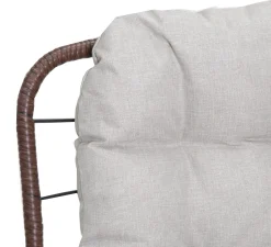 Outdoor Patio Papasan Loveseat Sofa with Luxury Thick Cushion