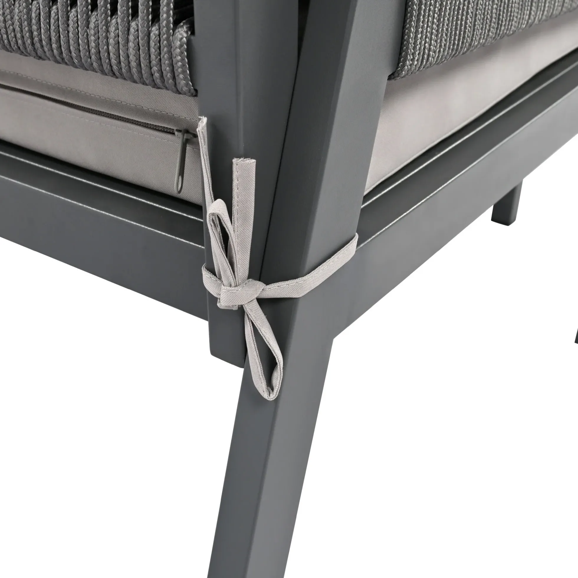 Outdoor Patio 4-Piece Rope Patio Furniture Set with Coffee Table