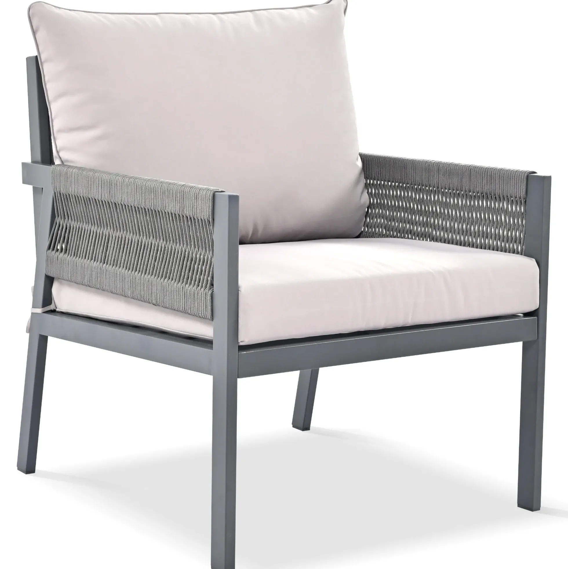 Outdoor Patio 4-Piece Rope Patio Furniture Set with Coffee Table