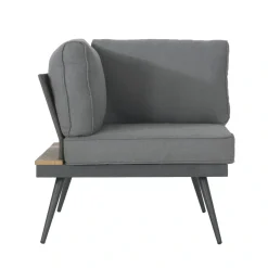 Outdoor Patio Sectional Sofa with Cushions & Table Set