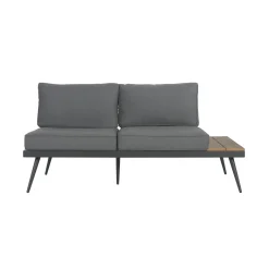 Outdoor Patio Sectional Sofa with Cushions & Table Set