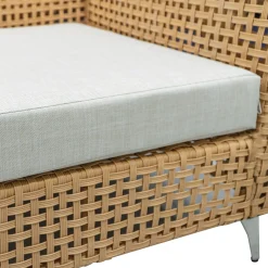 Outdoor 7-Piece Wicker Conversation Sectional Sofa Set with Cushions and Coffee Table