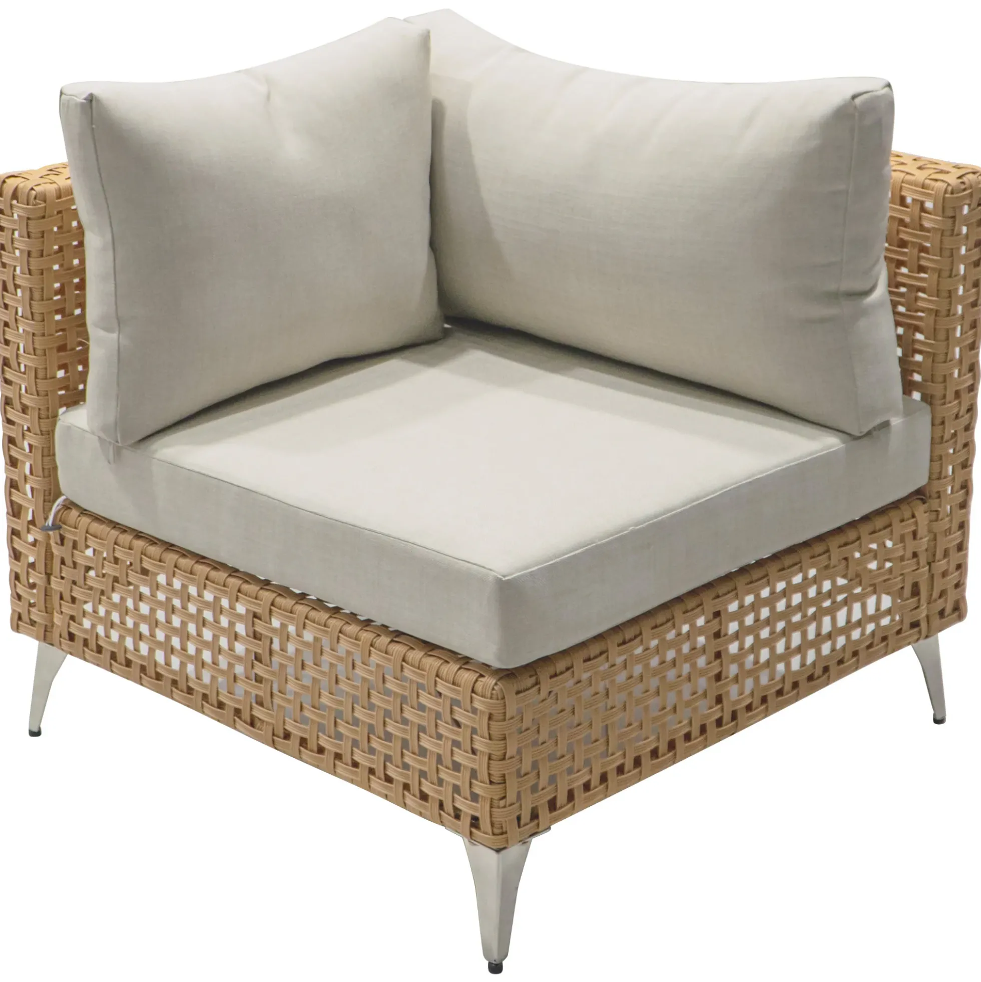 Outdoor 7-Piece Wicker Conversation Sectional Sofa Set with Cushions and Coffee Table
