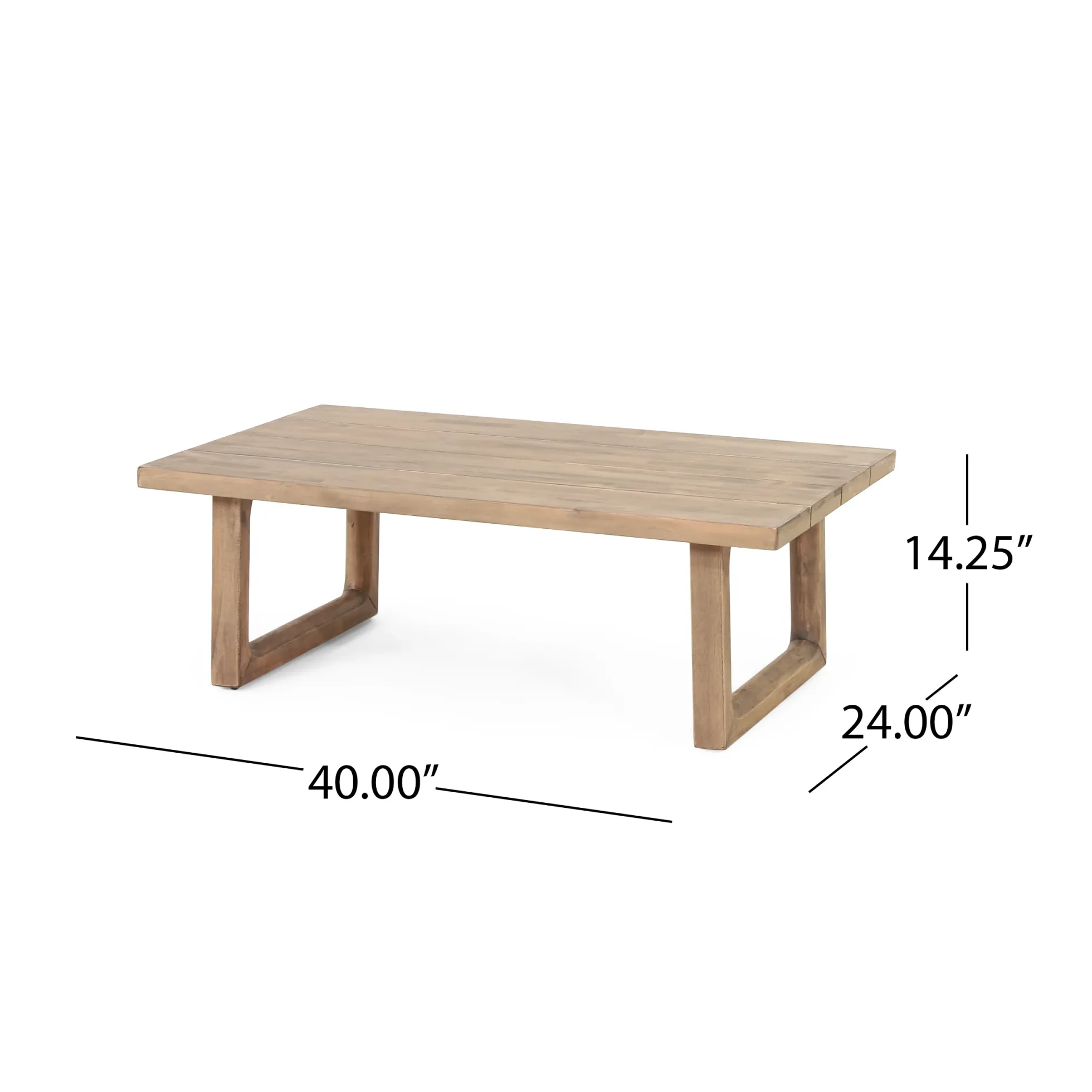 Outdoor Teak Wood Loveseat and Coffee Table Set with Cushions
