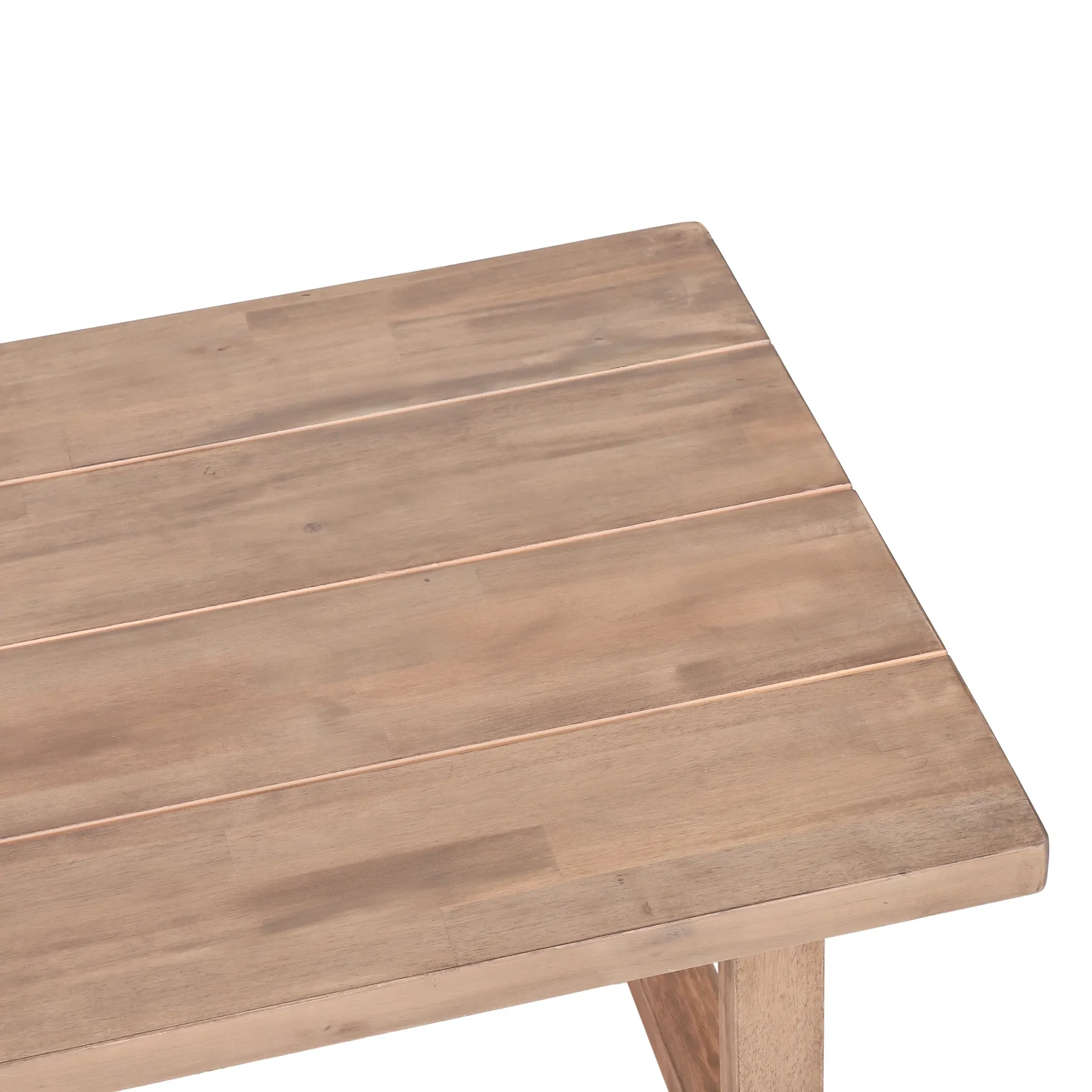 Outdoor Teak Wood Loveseat and Coffee Table Set with Cushions