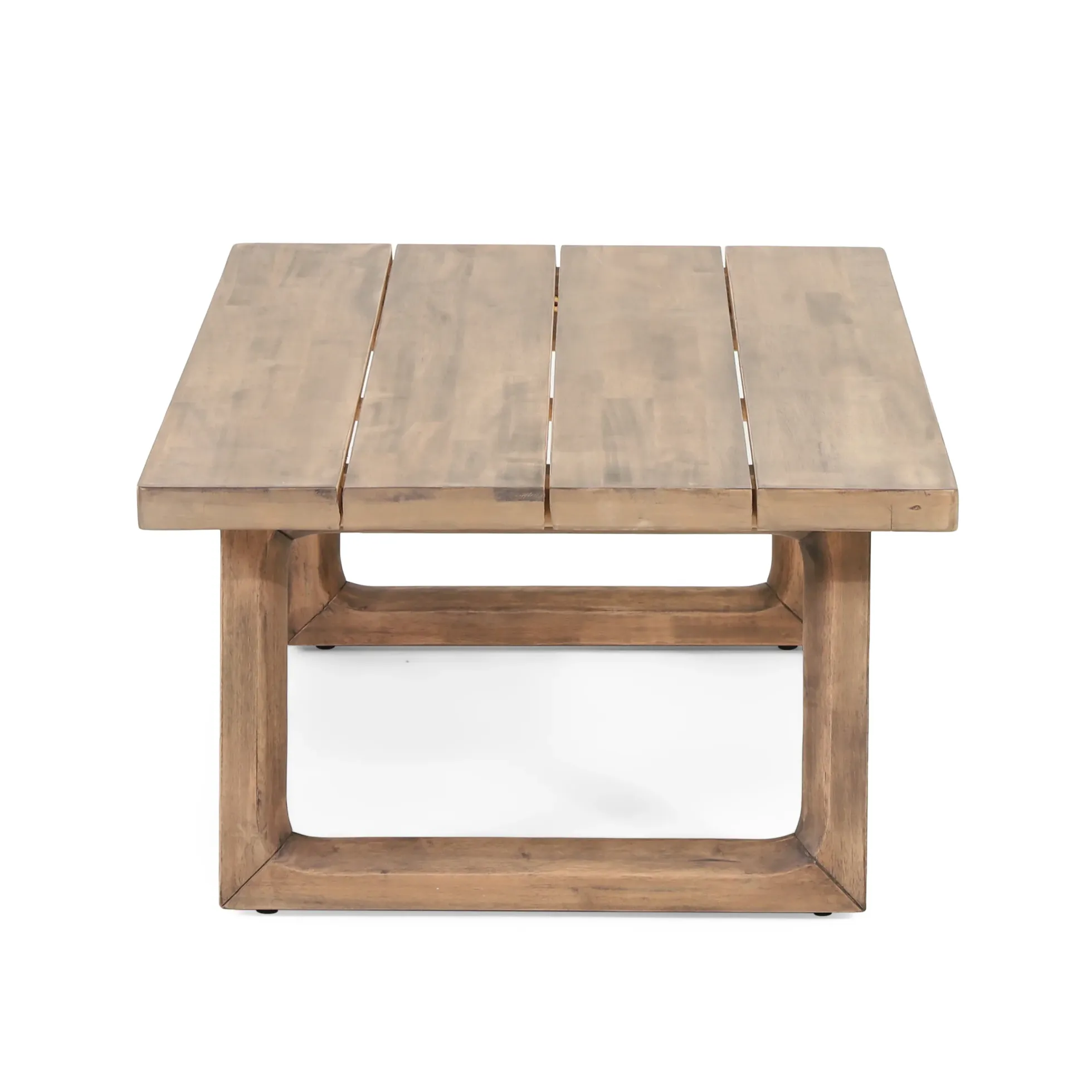 Outdoor Teak Wood Loveseat and Coffee Table Set with Cushions
