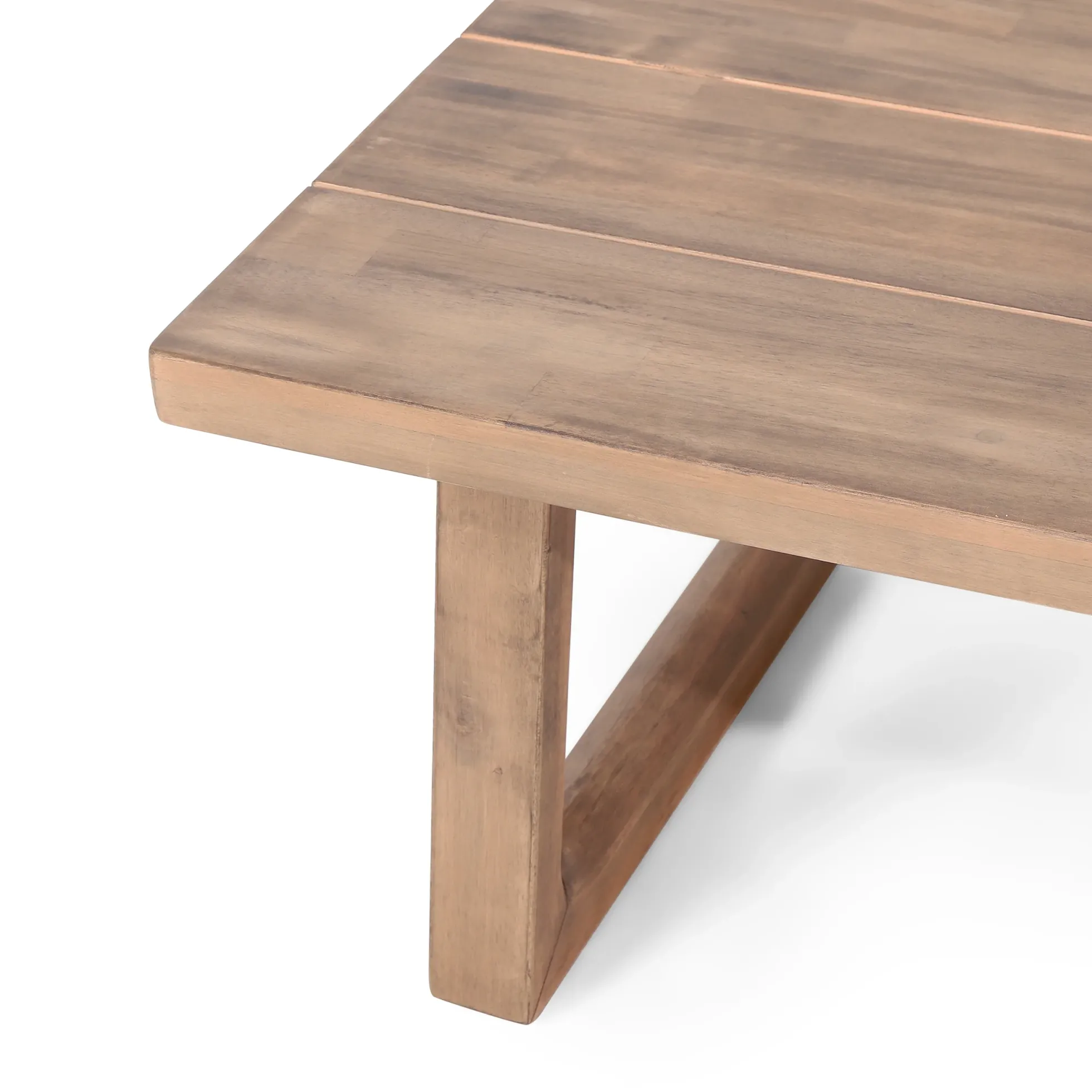 Outdoor Teak Wood Loveseat and Coffee Table Set with Cushions