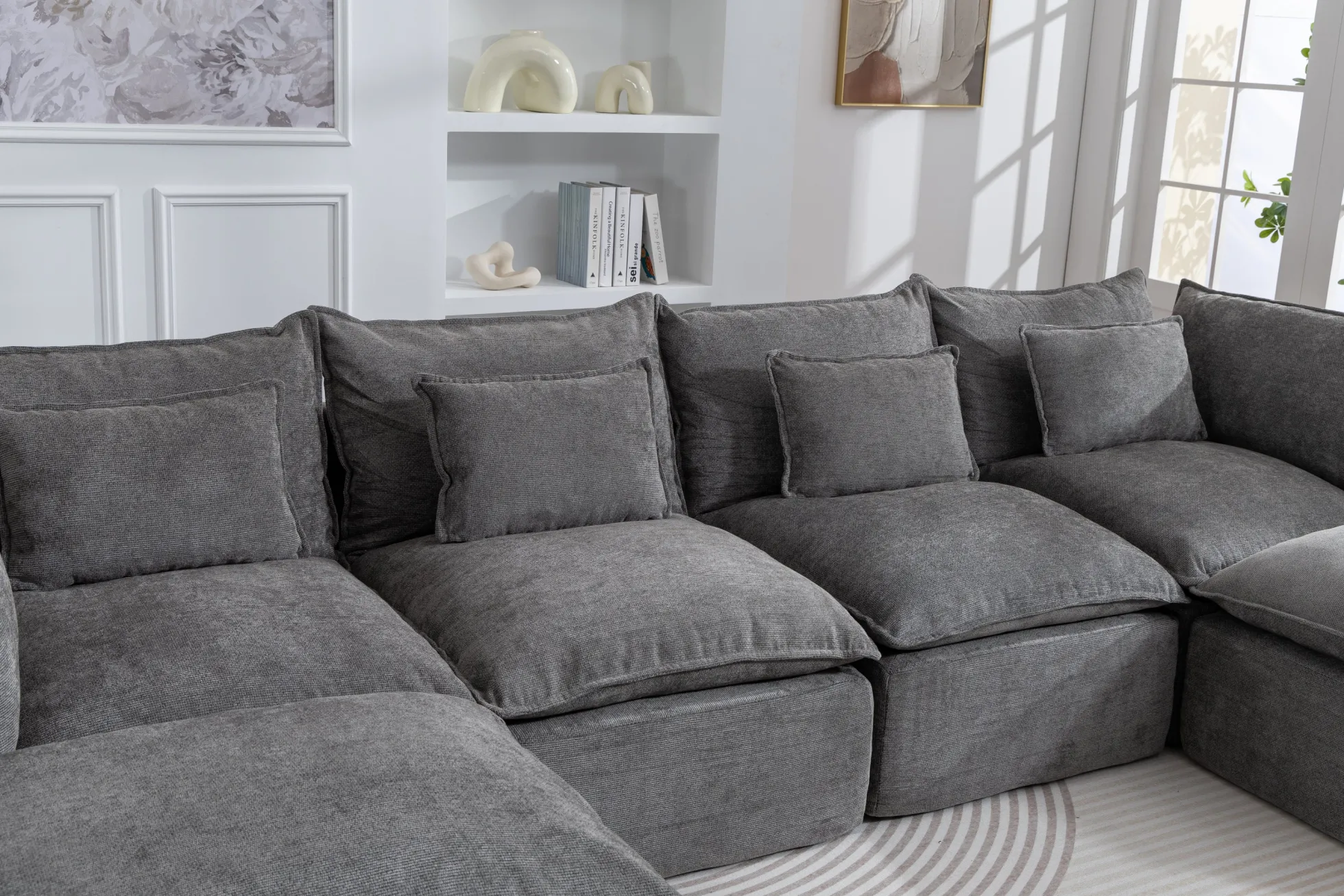 Oversized Cloud Modular 129.8"in Sectional Sofa
