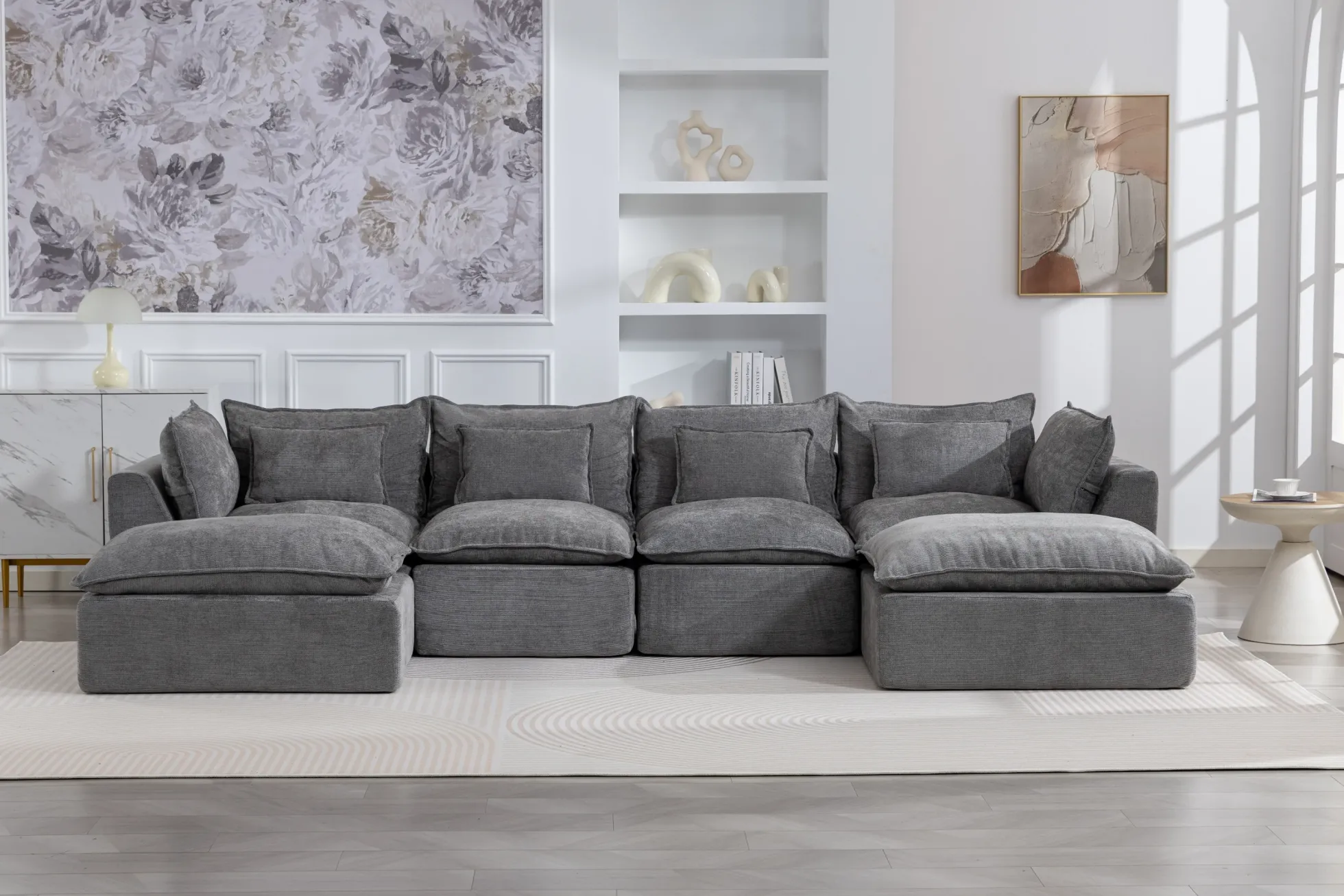 Oversized Cloud Modular 129.8"in Sectional Sofa