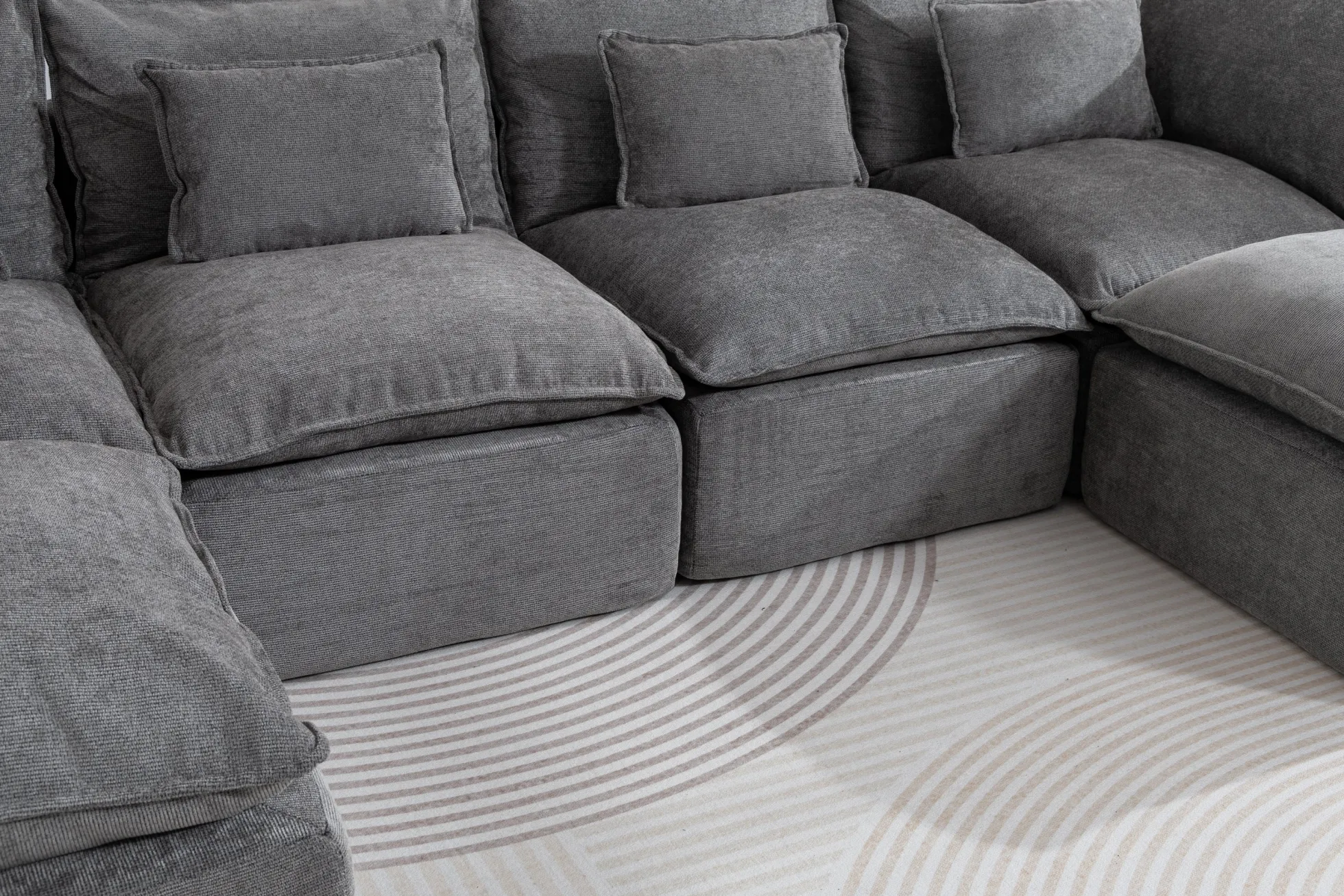 Oversized Cloud Modular 129.8"in Sectional Sofa