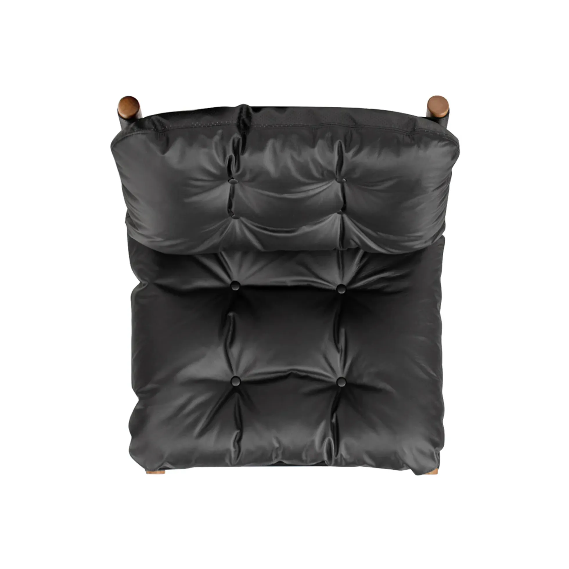 Oxford 26.5' Noir Black Leather Mid-Century Modern Accent Chair