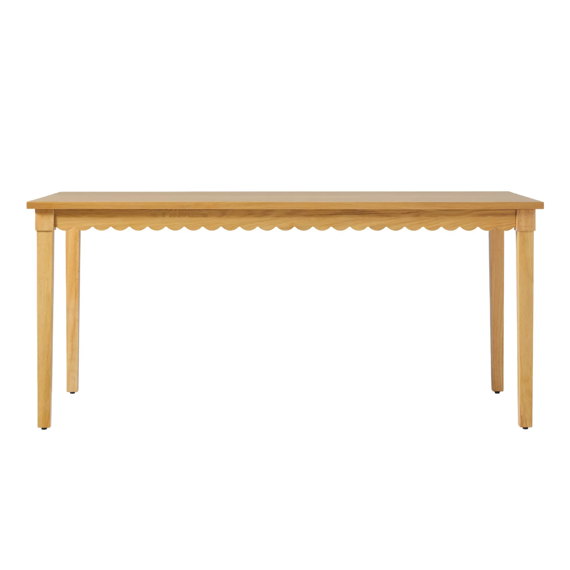 Paisley Modern Scalloped Easy Assembly 70" Rectangular Dining Table