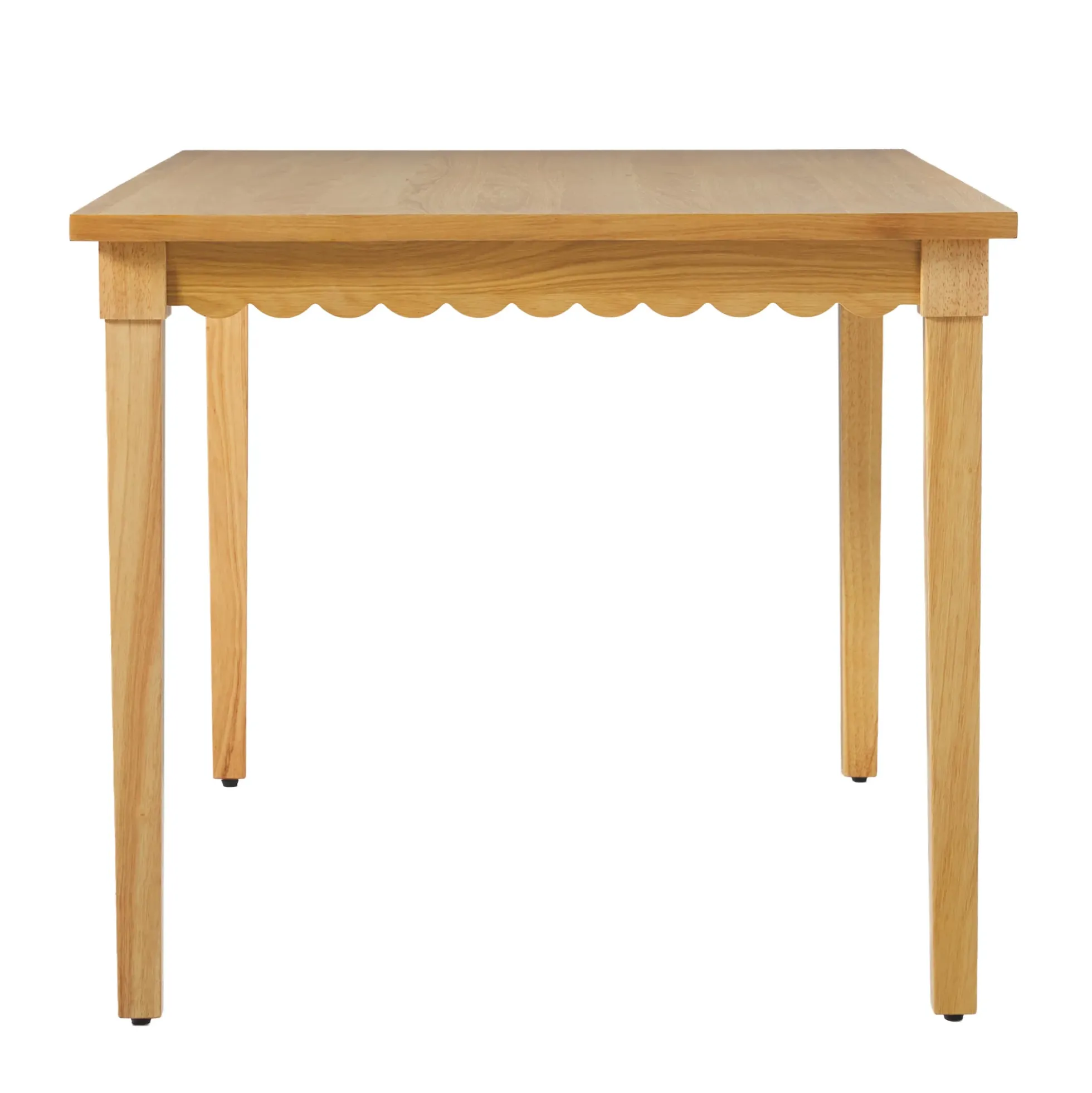 Paisley Modern Scalloped Easy Assembly 70" Rectangular Dining Table