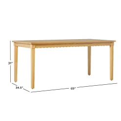 Paisley Modern Scalloped Easy Assembly 70