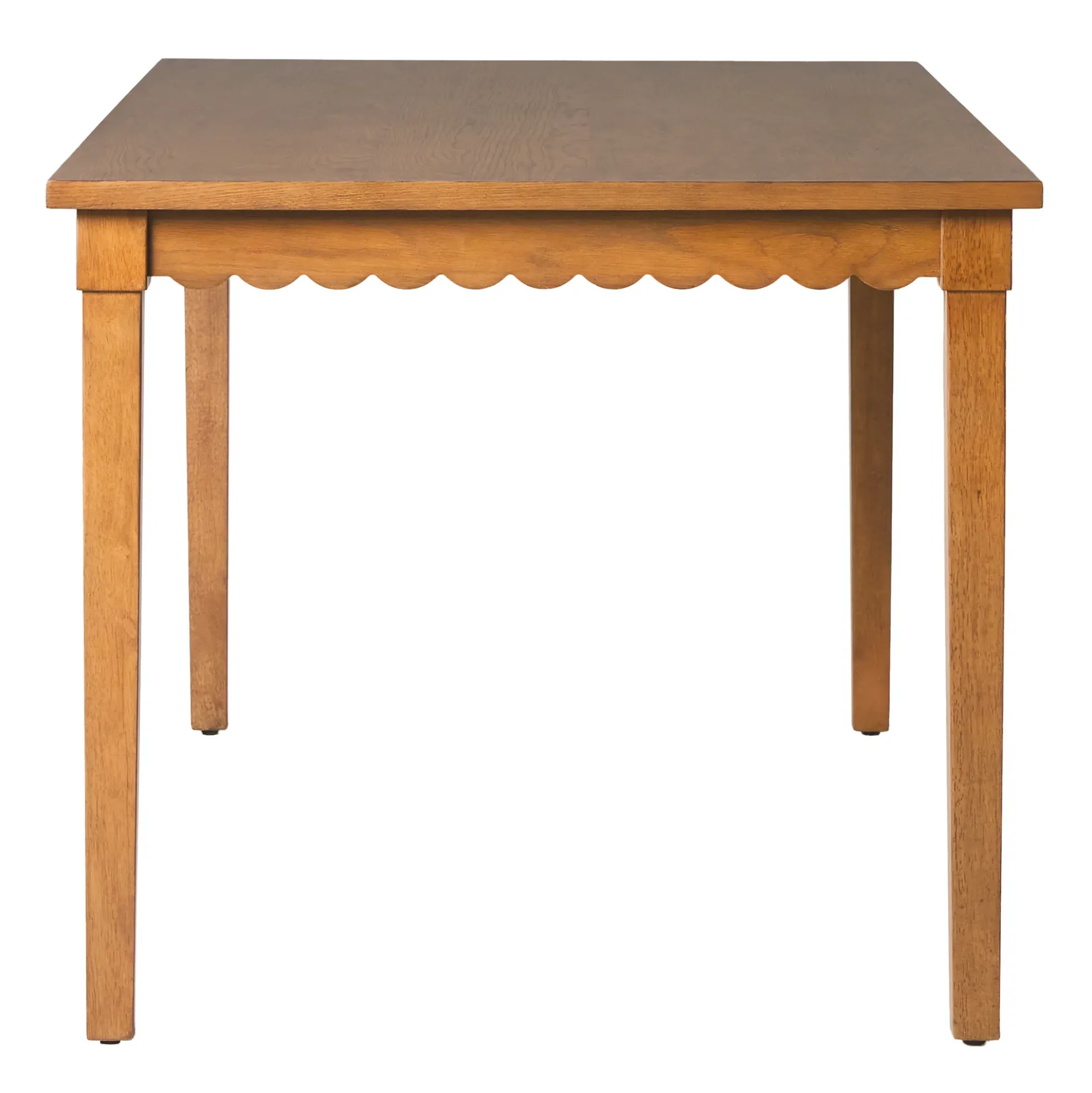 Paisley Modern Scalloped Easy Assembly 70" Rectangular Dining Table