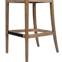 Panama Boucle 30.5' Curved Back Cane Rattan Bar Stool, Set of 2
