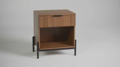 Paris Modern Scandinavian Reeded Nightstand