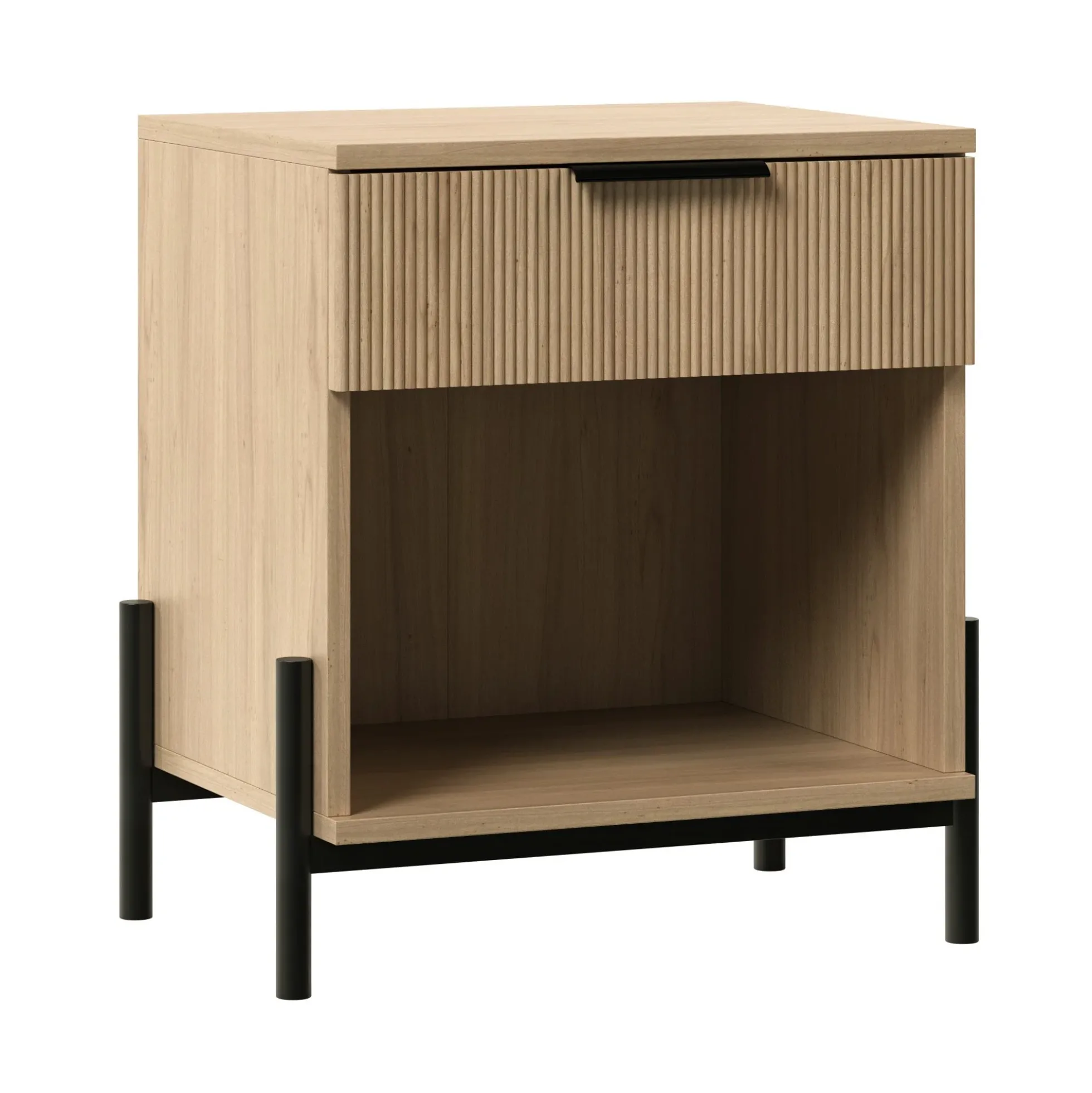 Paris Modern Scandinavian Reeded Nightstand