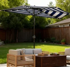 Patio Umbrella with Crank Handle & UPF 30+ Sun Protection