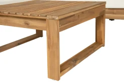 4pc Outdoor Teak Wood Sectional Patio Sofa Set w Table