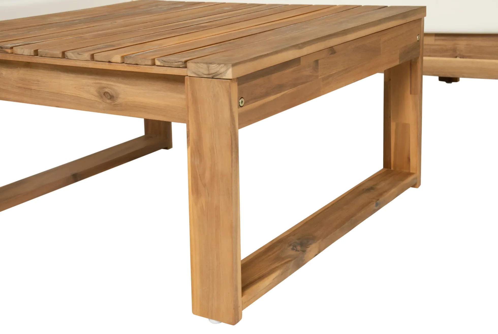 4pc Outdoor Teak Wood Sectional Patio Sofa Set w Table
