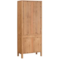 Penelope Modern Fluted Glass Cabinet Bookshelf